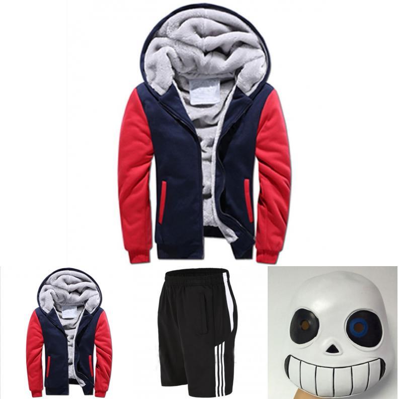 Undertale Sans Halloween Costume Hoodie Shorts Mask Socks Gloves Keychain**