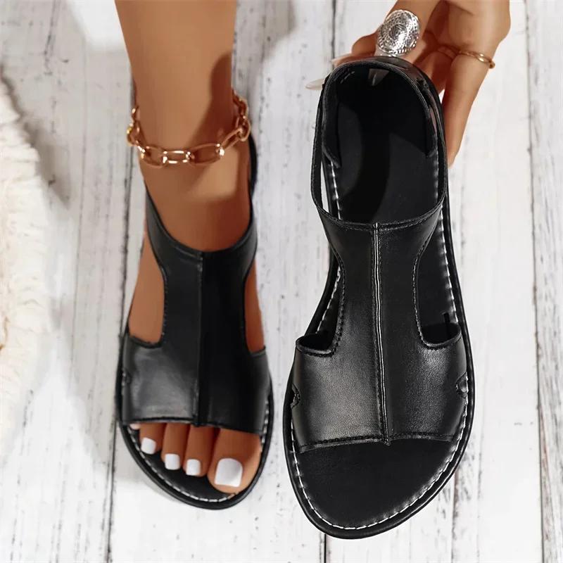 Fashion 2025 New Women Flat Sandals Fashion Shallow Sandals Summer Comfortable Lightweight Outdoor Beach Shoes Women Sandalias De Mujer