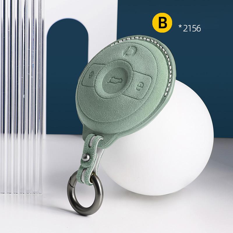 For Mercedes Benz SMART Fortwo 1 BRABUS 1  Barbos SMART Suede Remote Car Key Case Shell Keychain  for Benz Smart Elf Key
