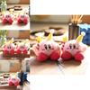 Adorable Birthday Kirby Plush Keychain Cute Soft Toy For Bags And Keyrings