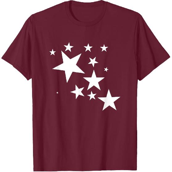 White Stars Star-Pattern-Design Costume Gift Men Women Kids T-Shirt