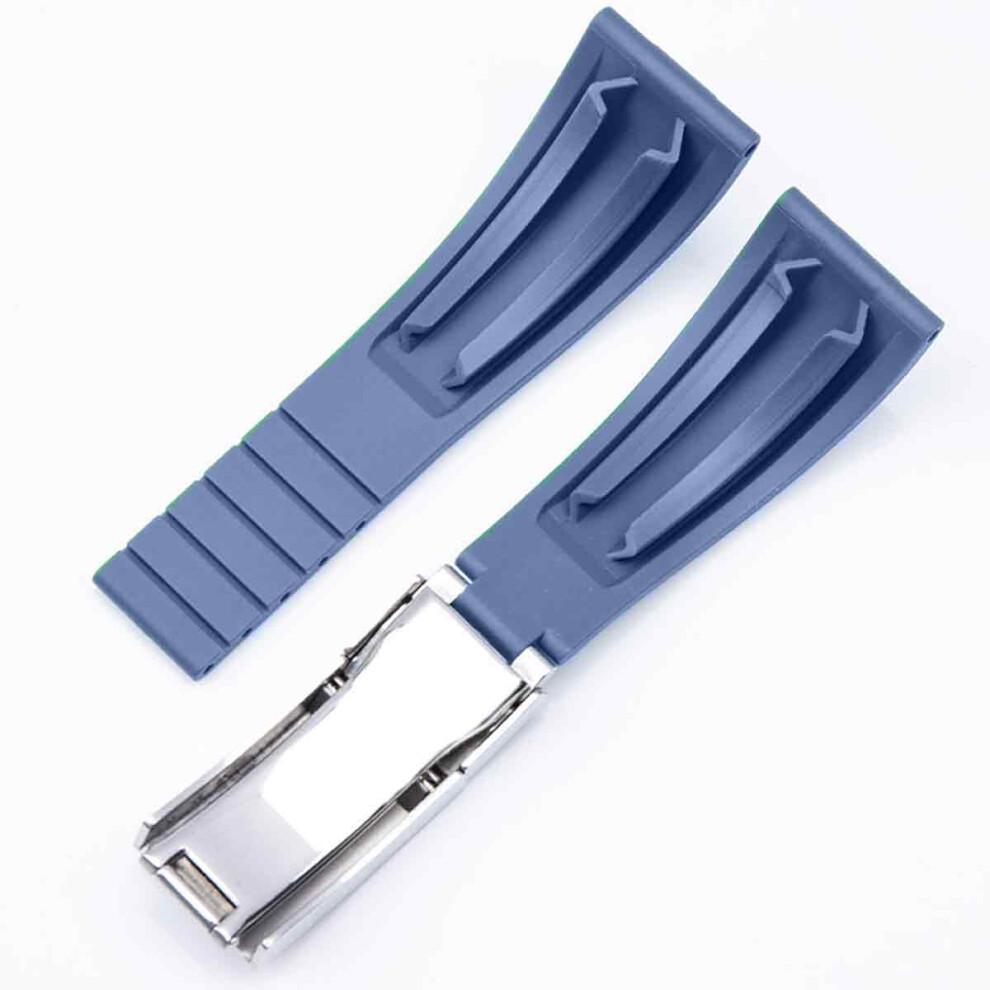 Rubber Watch Band with Cut To Size Design, Cut To Size Design Natural Rubber Watch Strap for Rolex Submariner Daytona Yacht Master GMT, Waterproof Dus