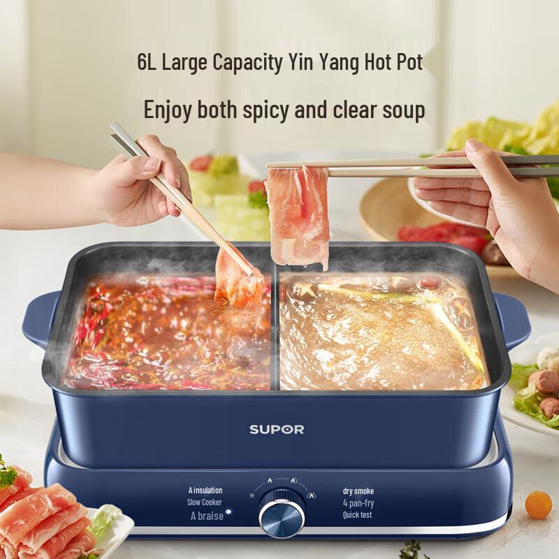 Supor ZMD 6L geteilter elektrischer Hot Pot CN-Stecker (Adapter enthalten)