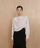 YOUNESS Double Drape Neck Blouse