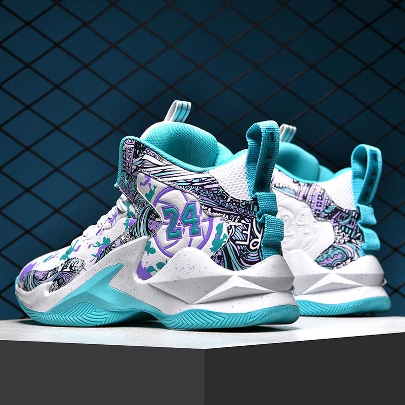 Fashion Men Basketball Shoes Field Training Sports Tennis Shoes 2024 New Male Sneakers Non Slip Luxury Basketball Shoes for Children