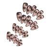Long Matte Press-on Nail Christmas Black Snowflake Reusable Artificial Nail for Salon Expert and Naive Women