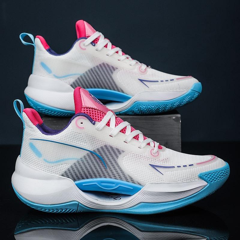 Men's Shoes 2 New Mesh Breathable Basketball Sports Shoes Sports Shock Absorption Running Tide Shoes