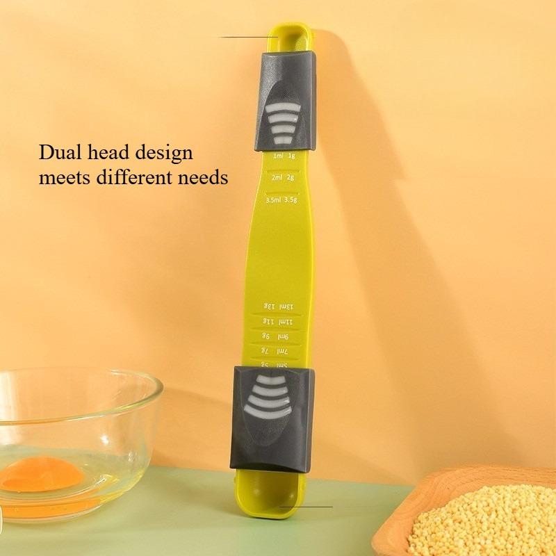Adjustable Measuring Spoon with Graduations Salt Milk Powder Graduations Spoon Kitchen Dual Head Design Meets Different Needs