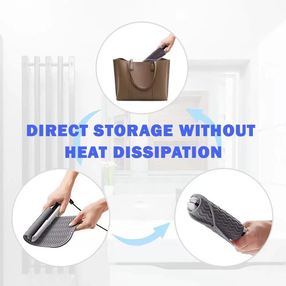Silicone Non-slip Heat Resistant Mat for Curling Iron & Straightener