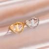 Cazador Animal Cat Dog Paw Rings for Women Girls Stainless Steel Cute Squirrel Bird Butterfly Finger Rings Jewelry Birthday Gift