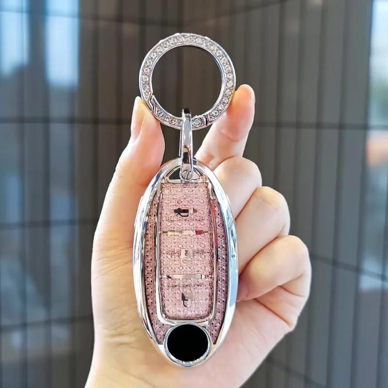 Suitable For Nissan 14Th Generation Classic Sylphy Keycase Tea Qashqai X-Trail Tiida Murano Sunny Keycover Key Shell Keychain