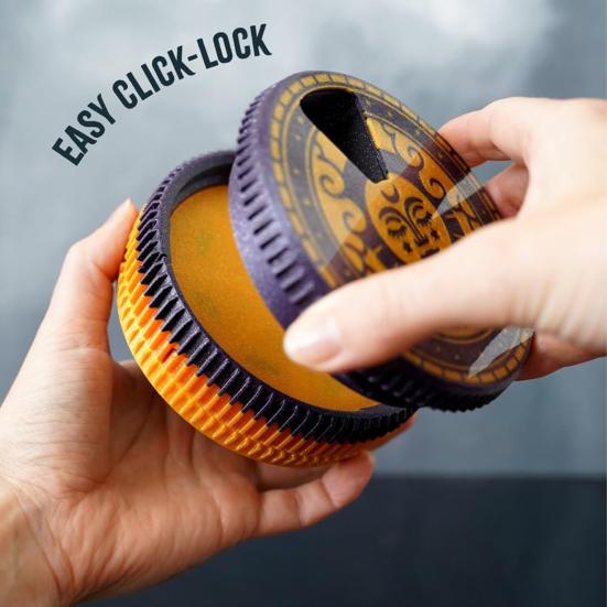 1/2Pcs Sun Moon AM/PM 7 Day Pill Organizer 2-in-1 Ratcheted Weekly Rotation Pill Case with 7 Slots 3D Printing Pill Planner Box