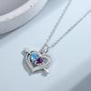 New Love God Arrow Necklace: Heart To Heart Love Love Double Color Fashion Creative Hollow Collar Chain for Girlfriend