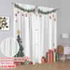 2pcs  2D plane printing Curtains&Window Treatment Christmas Tree Gift Garlands Ornaments (2) Versatile 100% Polyester (without