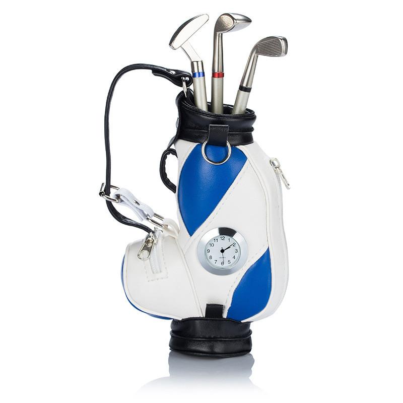 Golf Ball Shape Pen Holder With Zinc Alloy Material For Office Desk Decor And Gift