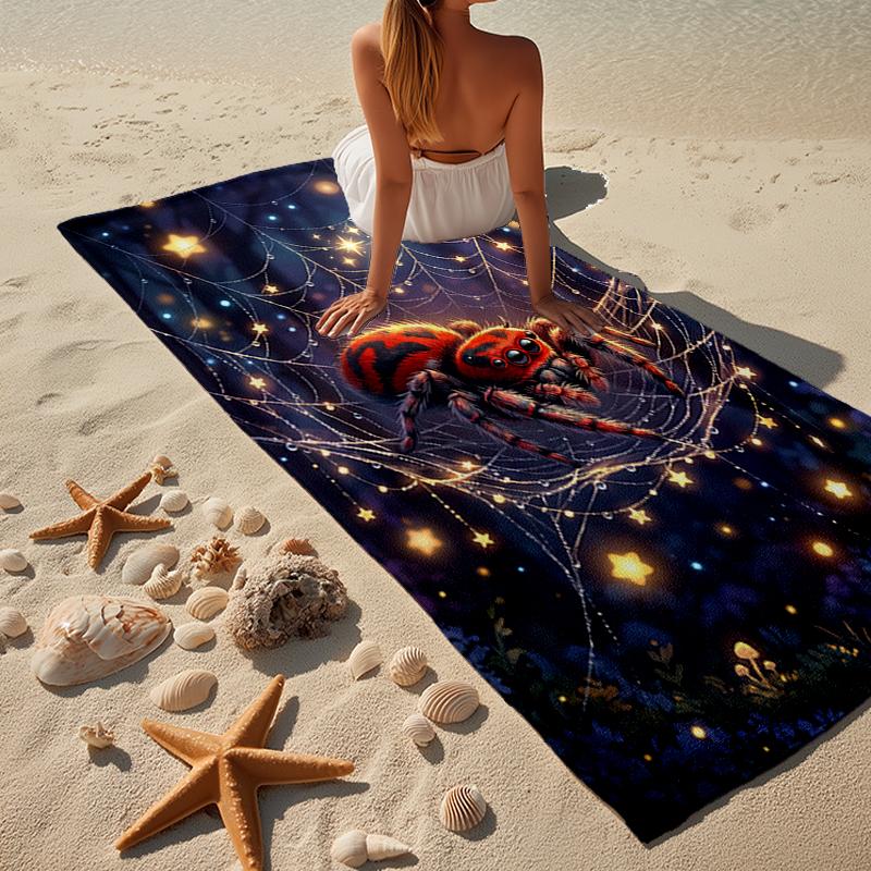 Magical Cosmic Spider Web Beach Towel, Super Soft Microfiber, Gift for Her/Him, Birthday, for Pool, Beach, Travel, Home Decor Fan gifts