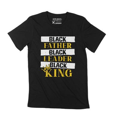 Δώρο γενεθλίων ανδρικό T-Shirt King Power Black Leaders γραφικό μπλουζάκι