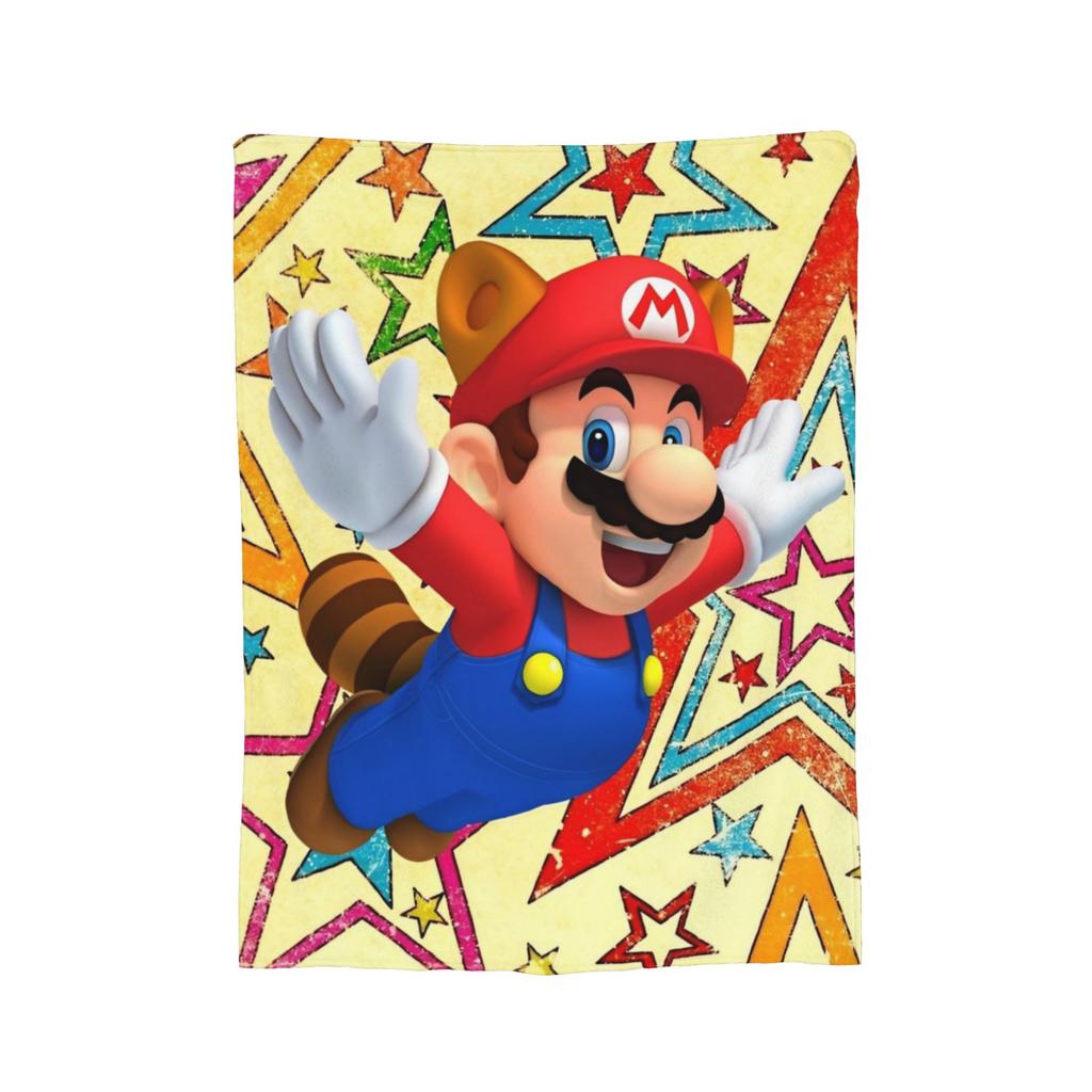 Roztomilý Boo Marios Potah na deku Flanelové přehozy Dekorace postele pohovky Měkké teplé přehozy,