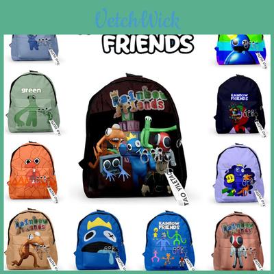 Roblox Rainbow Friends Mochila Resistente de Poliéster Mochila Escolar Mochila de Viaje Regalo de Navidad