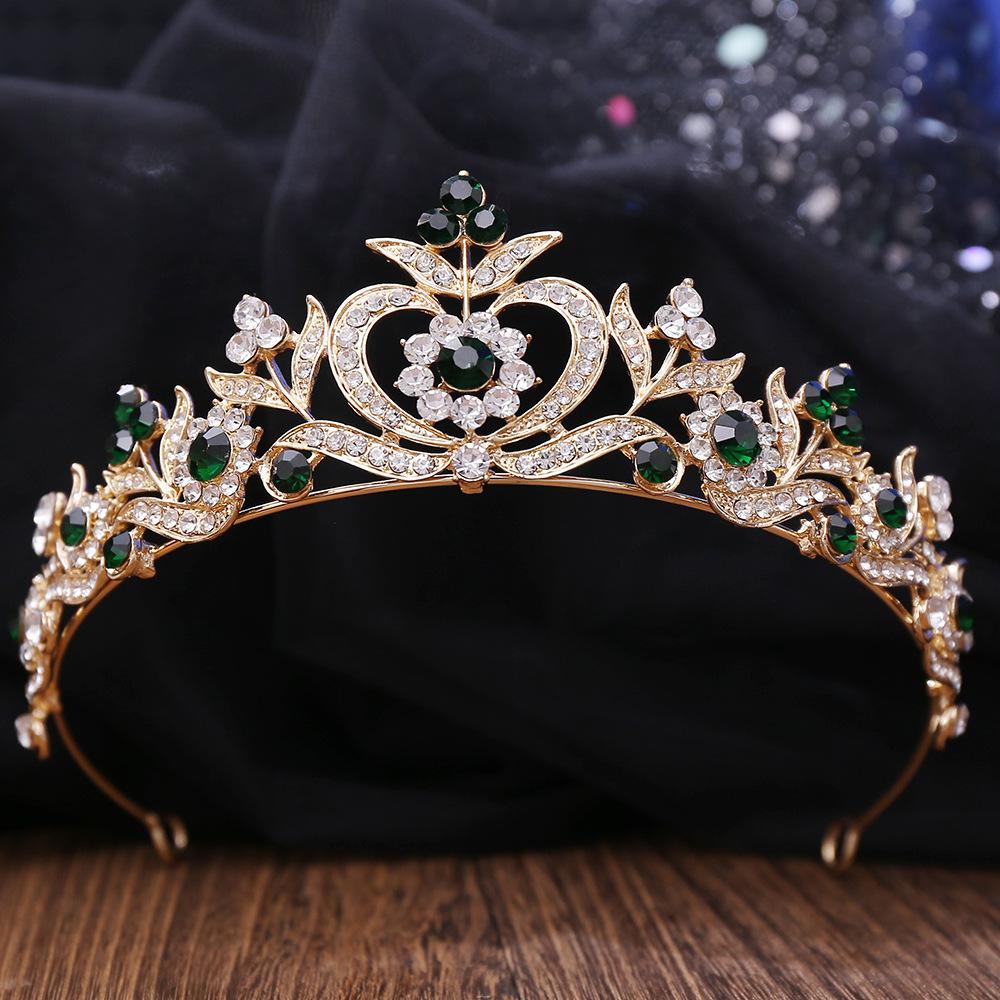 Neue Brautkopfbedeckung, exquisite Strasskrone Braut Prinzessin Krone Hochzeitszubehör Krone Haarschmuck