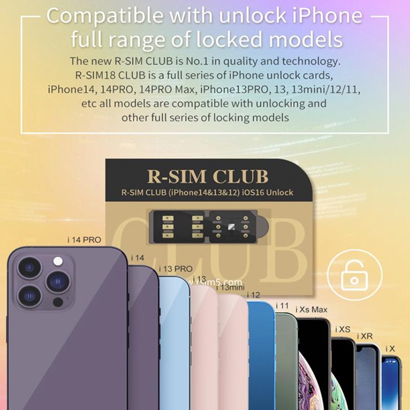 

R-Sim18 Club Rsim Club R-Simclub Карта разблокировки процессора Наклейка на SIM-карту для Rsim