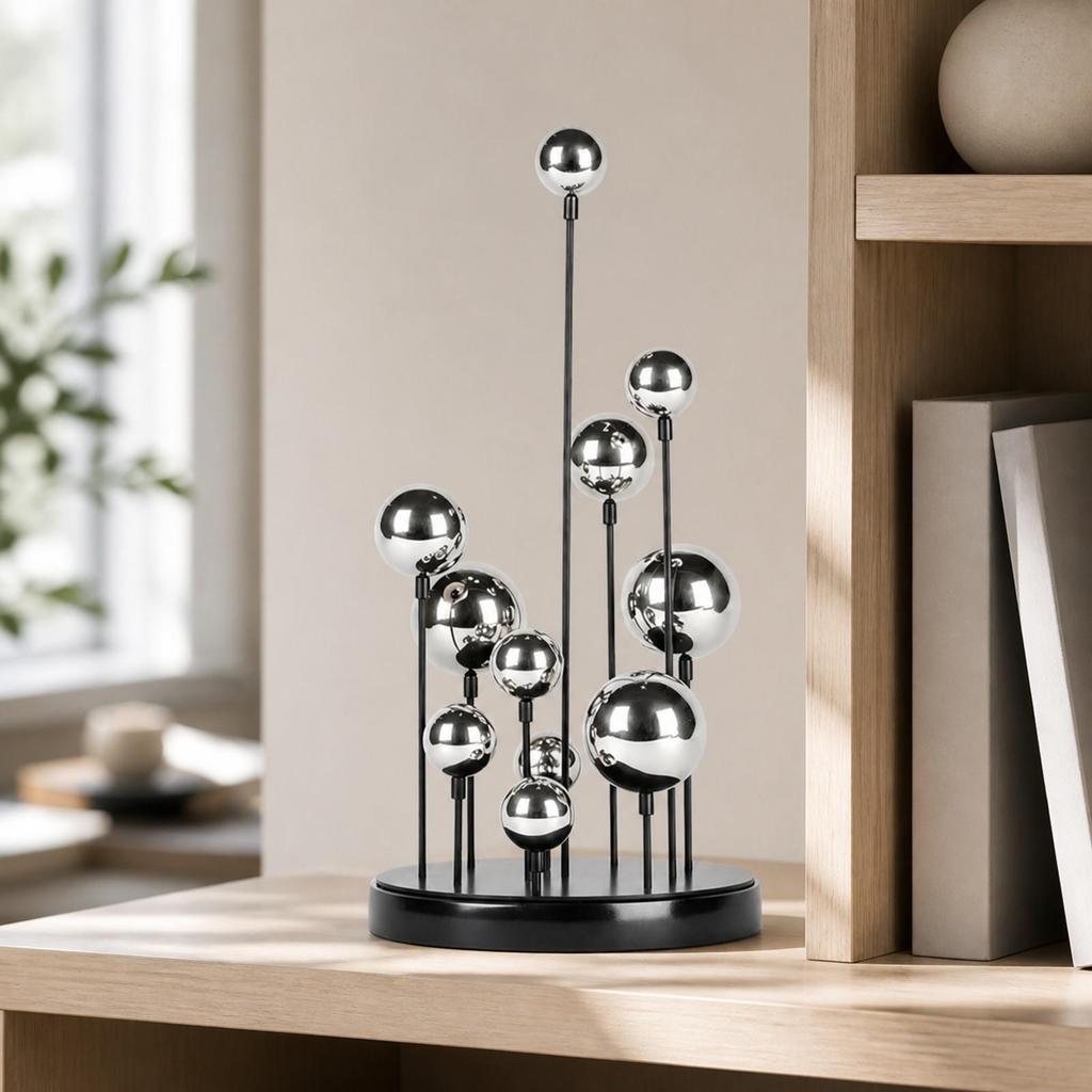 Spherical Ornament Desktop Sculpture Modern BalloonCluster Metal Contemporary Centerpiece