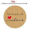 Puntos 500 sztuk Cartoon ręcznie robione z miłością Okrągła naklejka do pieczenia Samoprzylepna etykieta Decor
