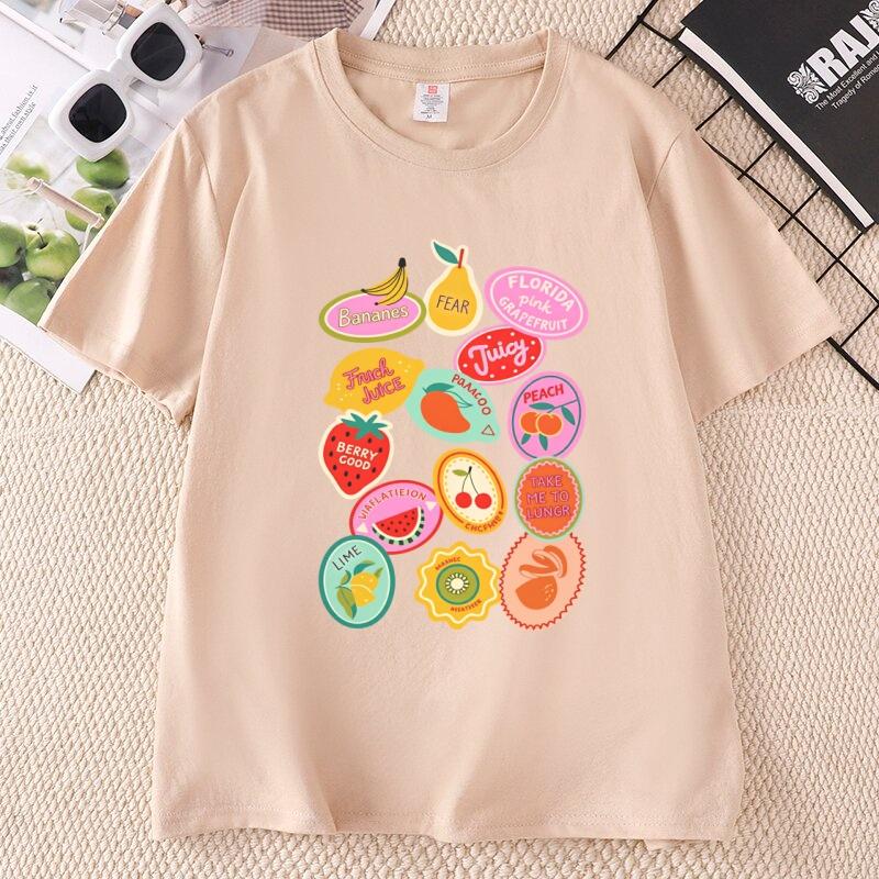 Cute Fruit Strawberry Tshirt Comfortable Summer Cottagecore Berries Tshirt Unisex Crewneck Short Sleeve Tshirts Streetwear