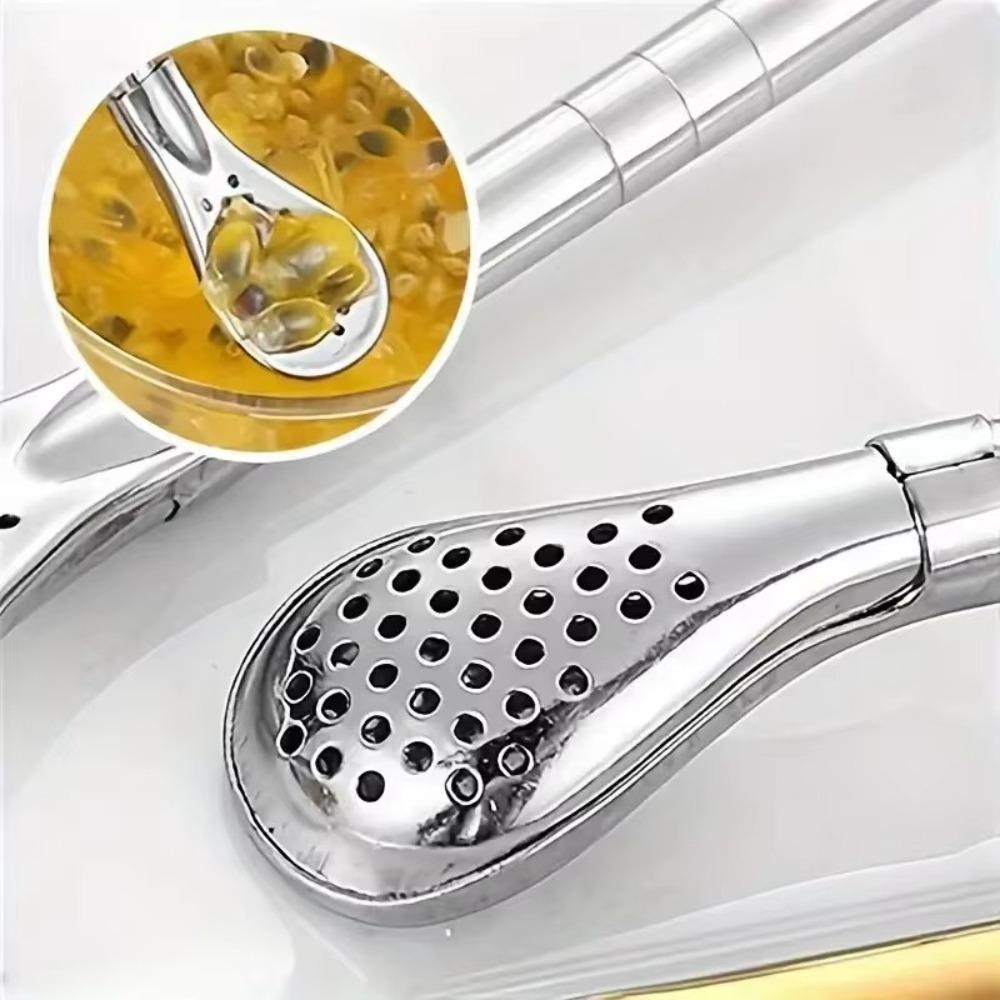 2/4Pcs Bombilla Gourd Yerba Mate Filter Easy Cleaning 2 IN 1 Straw Spoon Tea Filter Bar Accessories