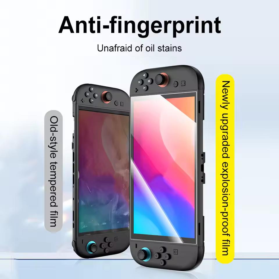 Easy Installation Screen Protector for Nintendo Switch 2 Game Console HD Tempered Glass Anti-Scratch Films with Joystick Caps