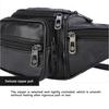 Leather Zipper Closure Waist Bag Men's Outdoor Waterproof Pocket Pouch Fanny Shoulder Bags Purse Travel Riding
