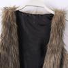 Ladies Vest Fall Winter Faux Leather Fur Fluffy Sleeveless Cardigan Lady Outerwear V Neck Thick Open Stitch Casual Short Waistcoat