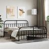 VidaXL Metal Bed Frame with Headboard-Footboard Black 160x200 Cm 353656