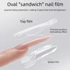 New 120pcs Nail Clear Rocket Shape Sandwich Dual Nail Forms Reusable Full Cover Dual Nail Molds Top & Bottom 2026 New Style