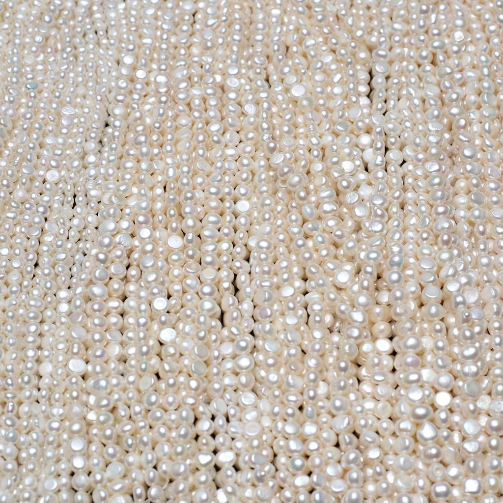 1String, Boho White Natural Freshwater Pearls, Nugget Pearl Beads for Jewelry Making DIY Necklaces Bracelets, Anklets Crafts Length 36cm