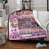 70Th Birthday Celebration Gift Personalized Blanket Personalized Text Soft Cozy Versatile For Sofa Couch Office Bed Picnics All Season Use Stylish