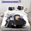 3pcs Michael Jackson Design Cover Set - HD Printed Bedding with 1 Cover and 2 Pillowcases - Perfect for Home and Dorm Decor