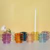 Glass Candle Holder 2 In 1 Vases Room Decoration Accessories Candle Holder Dining Table Home Decor European Wedding Decoration