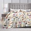 Gruseliges Halloween-Print-Kuscheldecke | Rundum-Design mit Kürbis, Fledermaus & Hexenhut auf gemütlichem Flanell Verschiedener Stil