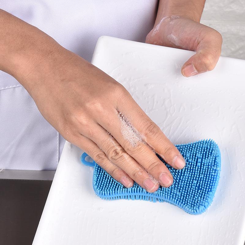 Colorful Heat-Resistant Soap-Style Dishwashing Brush & Multi-Functional Scouring Pad for Pots, Pans, Dishes, and Bowls