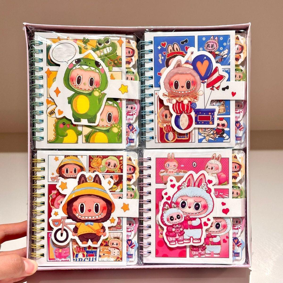 

Блокнот А7 Магическая застежка Книжка на спирали Высокая ценность Маленькая книжка Мультяшный Милый Интернет random 1