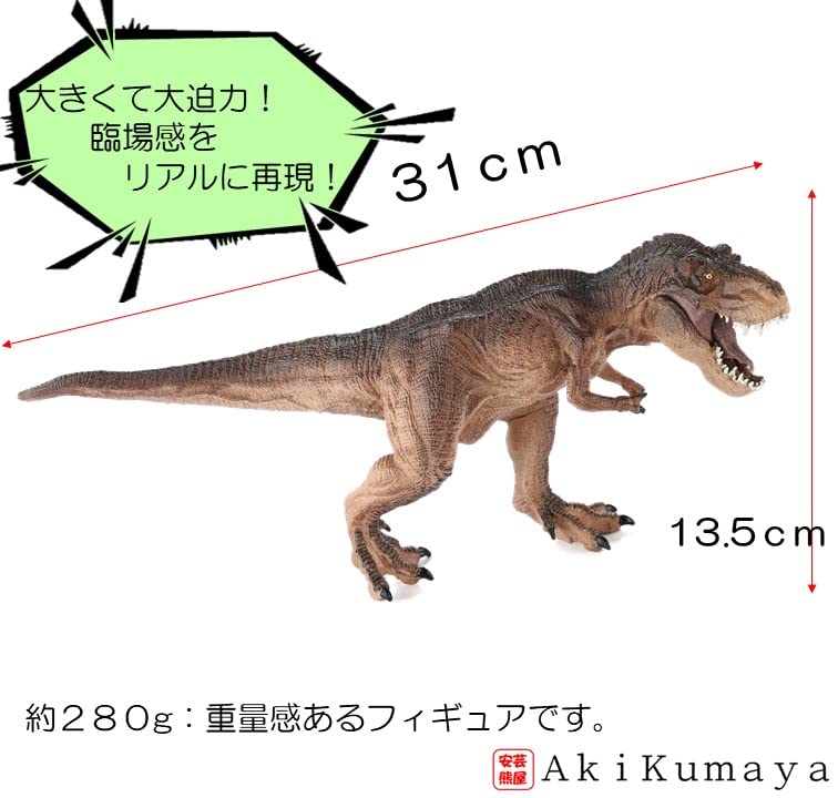 Aki Kumaya Impressive 30cm Dinosaur Figure 1 (Tyrannosaurus (Brown), Figure)