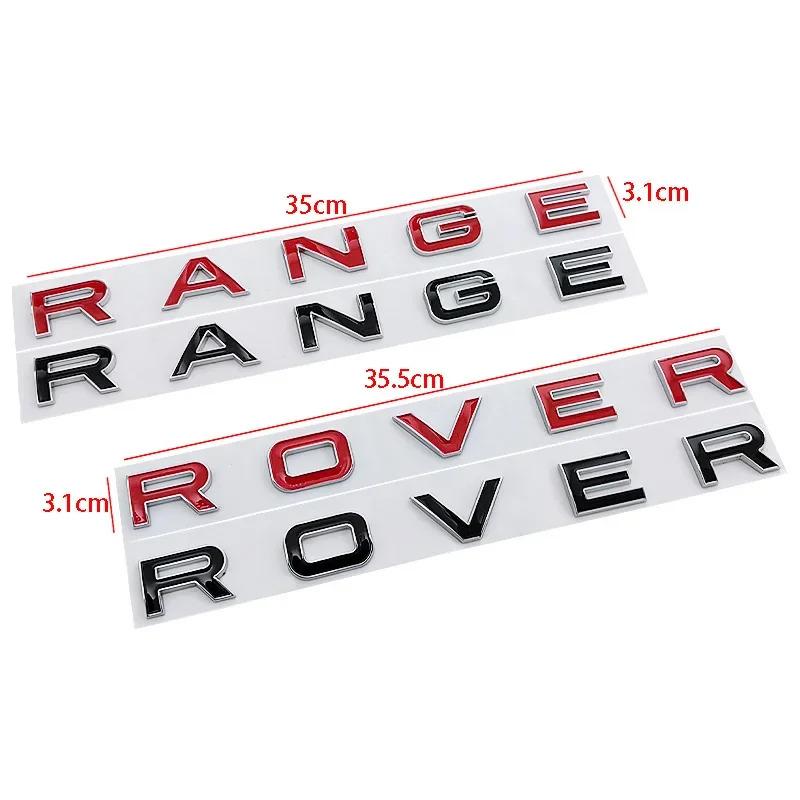 New 3d ABS Logo Range Rover Letters Car Front Hood Badge Trunk Sticker For Range Rover L322 L320 Dicsovery Sport Velar Evoque