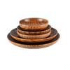 Seasoning Dish Vintage Wooden Tableware Vinegar Soy Sauce Small Plate Durable High-quality Gravy Boats Kitchen Tea Mat Dish