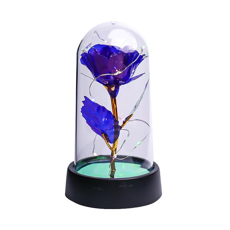 Eternal flower rose bouquet plastic cover glass cover birthday gift for girl girlfriend Qixi Festival Valentine's Day ornament