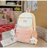 Schoolbag New Female Cute Schoolbag Versatile Small Fresh Star Bow Junior High School College Student Backpack Class Backpack