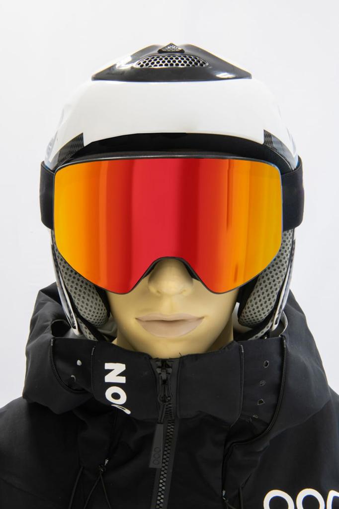 Ocean PARBAT Hiking Dual UV Black REVO Goggles, Unisex, Lens, Protection, Anti-Fog, Scratch-Resistant, (Red Lens), OCN-YH6201-1 [Authentic]