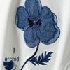 Chuyu Women's Cotton Blend Denim Patch Embroidered T-Shirt