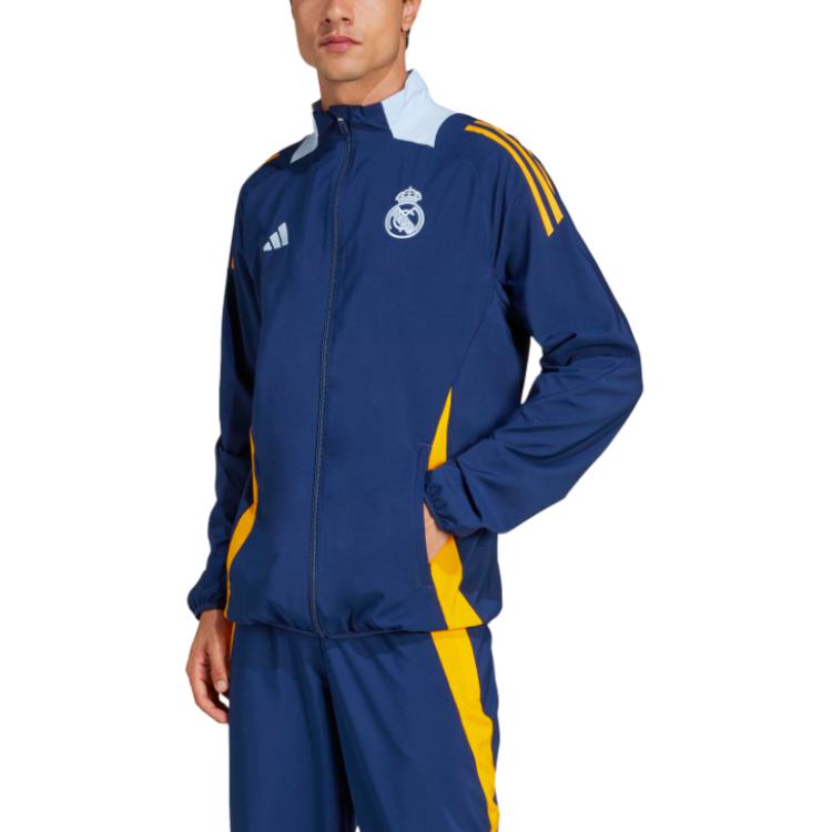 adidas Real Madrid Simple Comfortable Soft Stand Collar Zip Football Jersey Men Jersey JE4198
