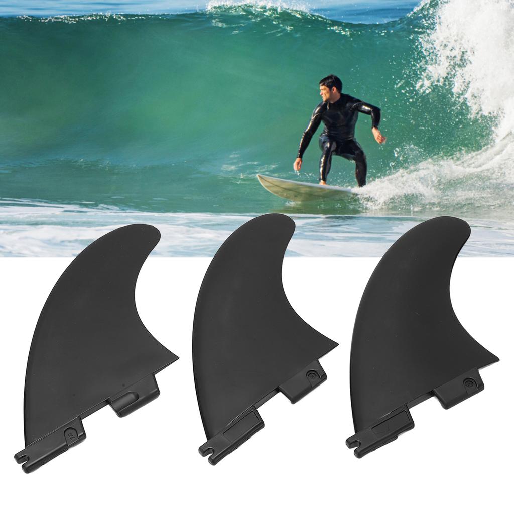 3Pcs/Set Surfboard Fin PVC Fiberglass Longboard Ocean Broad Thruster Fins Surf Accessories